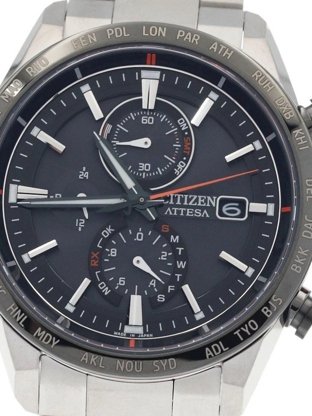 CITIZEN Atessa AT8189-61E/H800-A1CN206 Solar Powered Radio Men's Watch